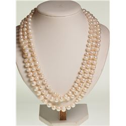 #4-FRESHWATER PEARL NECKLACE W/ COA