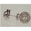 Image 2 : #5-14K WHITE GOLD DIAMOND EARRINGS W/ COA