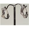 Image 2 : #9-STERLING SILVER & DIAMOND EARRINGS W/ COA