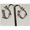 Image 3 : #9-STERLING SILVER & DIAMOND EARRINGS W/ COA