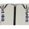 Image 1 : #11-.925 SILVER TANZANITE EARRINGS W/ COA