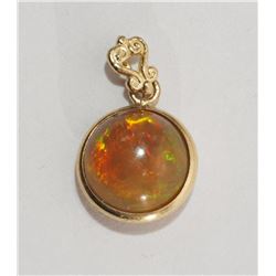 #12-14K YELLOW GOLD OPAL PENDANT