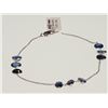 Image 1 : #13-14K WHITE GOLD SAPPHIRE BRACELET W/ COA