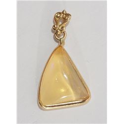 #15-14K YELLOW GOLD OPAL PENDANT