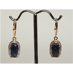 #23-STERLING SILVER GOLD PLATED BLUE SAPPHIRE