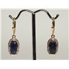 Image 1 : #23-STERLING SILVER GOLD PLATED BLUE SAPPHIRE