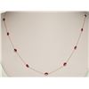 Image 1 : #26-10K YELLOW GOLD RUBY NECKLACE W/ COA