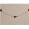 Image 2 : #26-10K YELLOW GOLD RUBY NECKLACE W/ COA