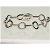 Image 1 : #30-.925 SILVER DIAMOND BRACELET W/ COA