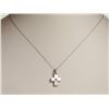 Image 1 : #31-14K WHITE GOLD DIAMOND CROSS PENDANT