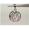 Image 1 : #41-STERLING SILVER DIAMOND PENDANT W/ COA