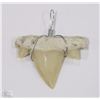 Image 1 : #43-REAL SHARK TOOTH W/ PENDANT WIRE WRAP