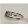 Image 3 : #44-STERLING SILVER DIAMOND RING W/ COA SIZE 7
