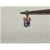 Image 2 : #45-14K YELLOW GOLD TANZANITE & DIAMOND PENDANT