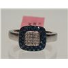 Image 1 : #47-STERLING SILVER DIAMOND RING W/ COA SIZE 6.5