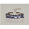 Image 1 : #49-STERLING SILVER TANZANITE RING W/ COA SIZE 8