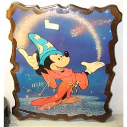 DISNEY FANTASIA WOOD CLOCK