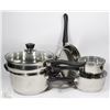 Image 1 : 9PC STAINLESS STEEL POT SET
