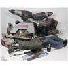 LOT OF BOSCH 18V AND 24V POWER TOOLS W/BATTERIES