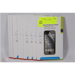LOT OF 9 SCREEN PROTECTOR THREE PACKS