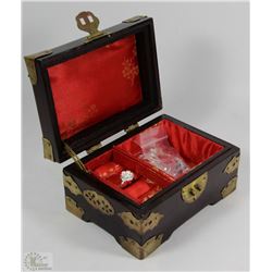 JEWELRY BOX WITH FASHION RINGS & EARRINGS