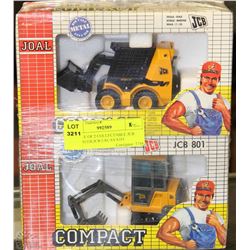 BUNDLE OF 2 COLLECTIBLE JCB SKIDSTEER,JCB EXCAVATO