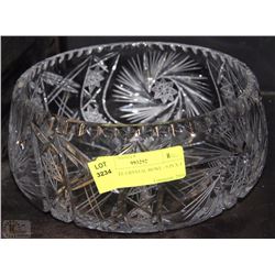 PINWHEEL CRYSTAL BOWL - 9 IN X 4 IN HIGH