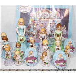 FLAT OF GROWING UP BIRTHDAY GIRLS FIGURINES