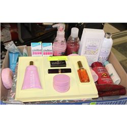 FLAT OF BEAUTY PRODUCTS