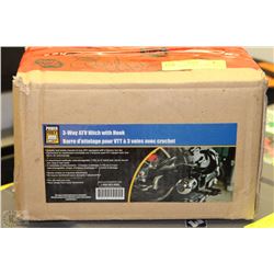 NEW 3 WAY ATV HITCH WITH HOOK