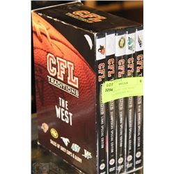 NEW 5 DVD CFL "THE WEST" FOOTBALL HISTORY SET