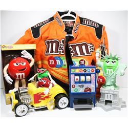 LOT OF 4 M&M'S CANDY DISPENSERS + BOYS JACKET SIZE