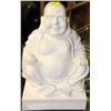 Image 1 : WHITE SMILING BUDDHA - 10 INCHES TALL