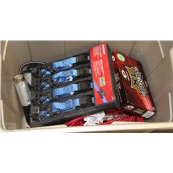 TOTE WITH BATTERY CHARGER, EXTENSION CORD,HEAT