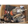 Image 1 : BOX WITH TIRE IRON,2 TROUBLE LIGHTS,JACK,SKILSAW