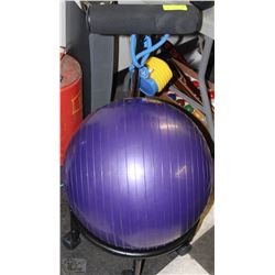 BALLCHAIR WITH PUMP AND BACK REST