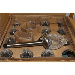 CASE OF 12 CRACKLE GLASS SOLAR GARDEN LIGHTS