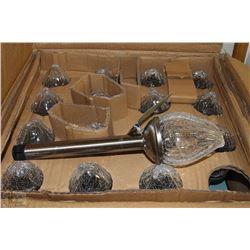 CASE OF 12 CRACKLE GLASS SOLAR GARDEN LIGHTS