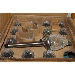 CASE OF 12 CRACKLE GLASS SOLAR GARDEN LIGHTS