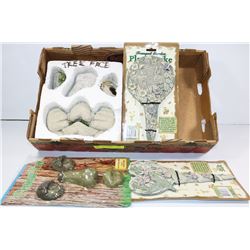 FLAT OF TREE FACE AND PLANT STAKES