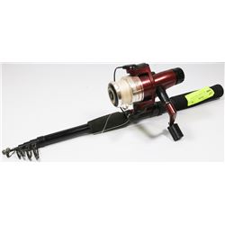 TELESCOPIC FISHING REEL WITH QUANTUM REEL