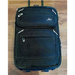 DARK GREEN EXPANDING CARRY-ON CASE