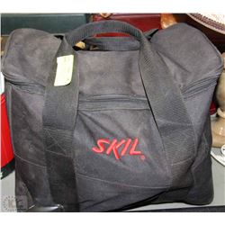 BAG OF SKIL POWER TOOLS & CHARGERS; LIGHT, DRILL,