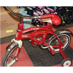 RETRO RED RADIO FLYER BIKE WITH REAL HARD RUBBER