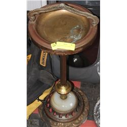 VINTAGE BRASS AND MARBLE ASHTRAY