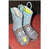 Image 1 : PAIR OF CHILDRENS RUBBER BOOTS