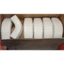 LOT OF 2"X3" FRONT "A" ELBOWS WHITE ALUMINUM