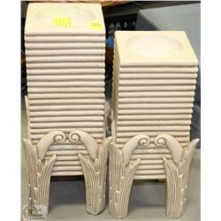 MATCHING IVORY COLOR SQUARE CANDLE HOLDERS