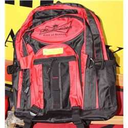 LARGE BUDWEISER BACKPACK 17"X13"X7"