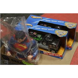 FLAT WITH GRAVE DIGGER MONSTER TRUCK & SUPERMAN